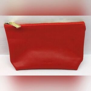 FREE W/ Purchase Sephora Red Cosmetic Makeup Bag with Gold Harware Beauty